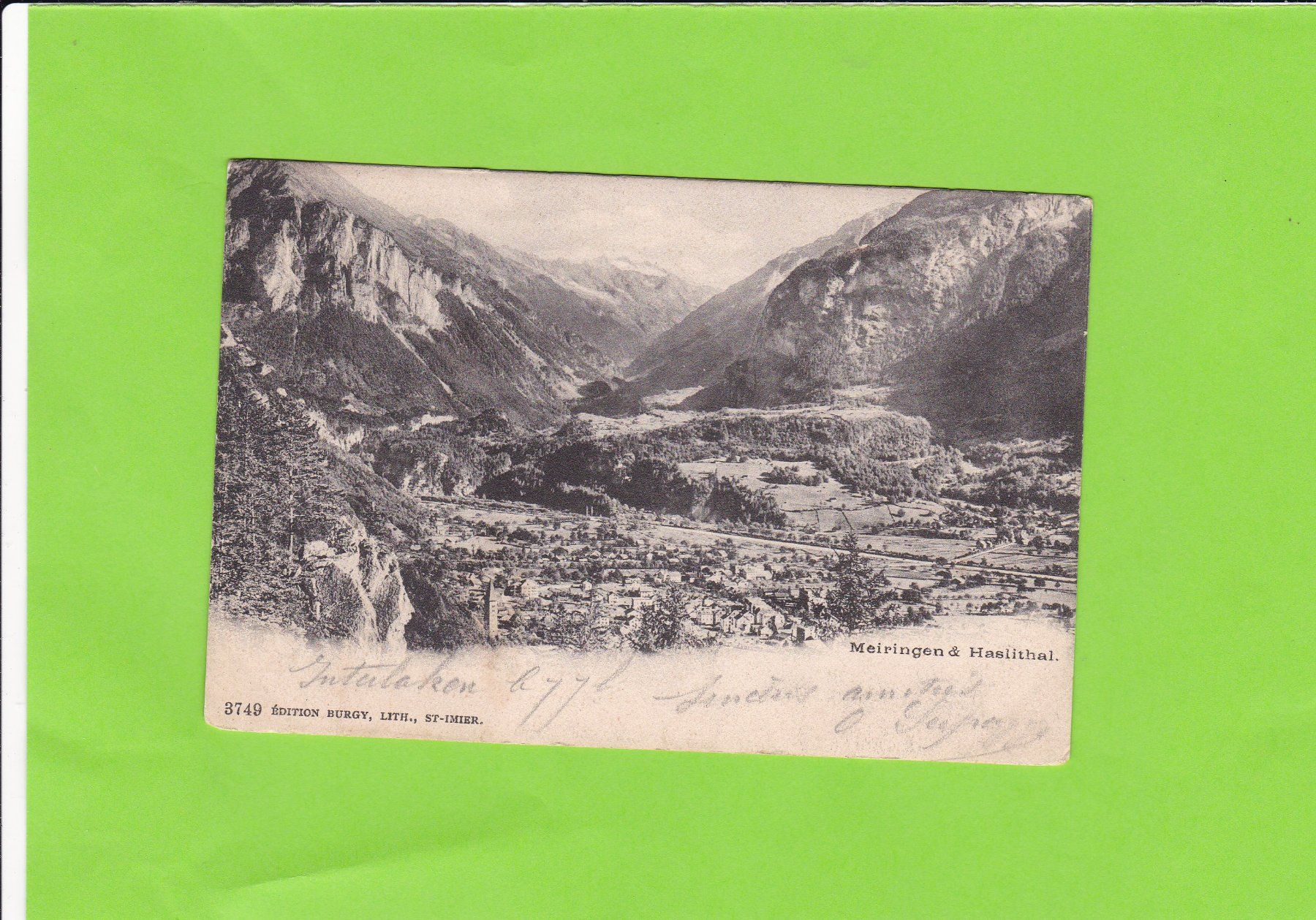 Ansichtskarten: Meiringen und Haslithal – Gebraucht aus St. Peterzell von neckertal