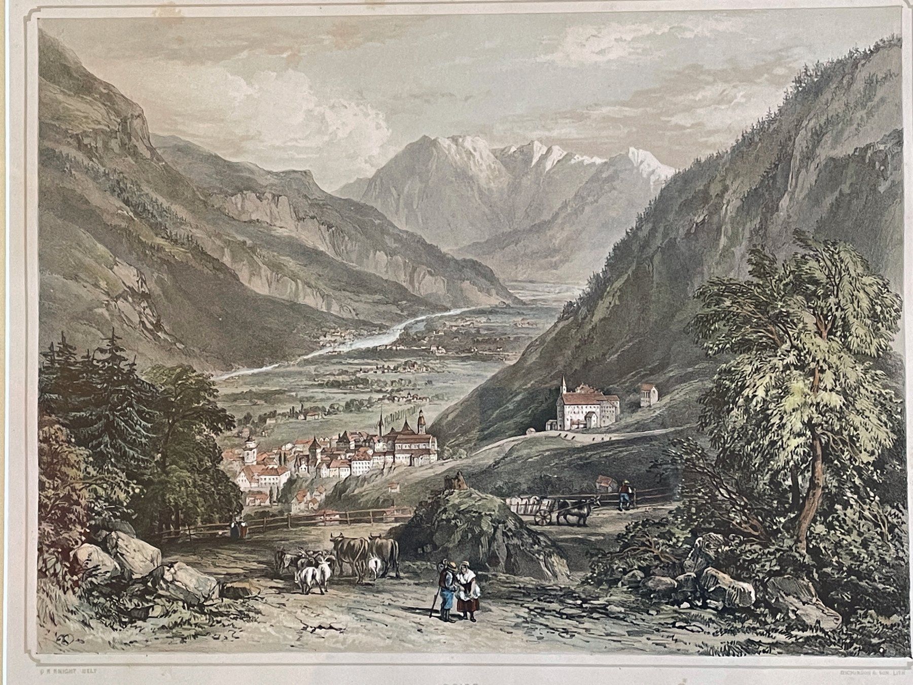 Incisioni: Stich von Chur, 47x56 cm – Usato da Chur venduto da elifornico 1