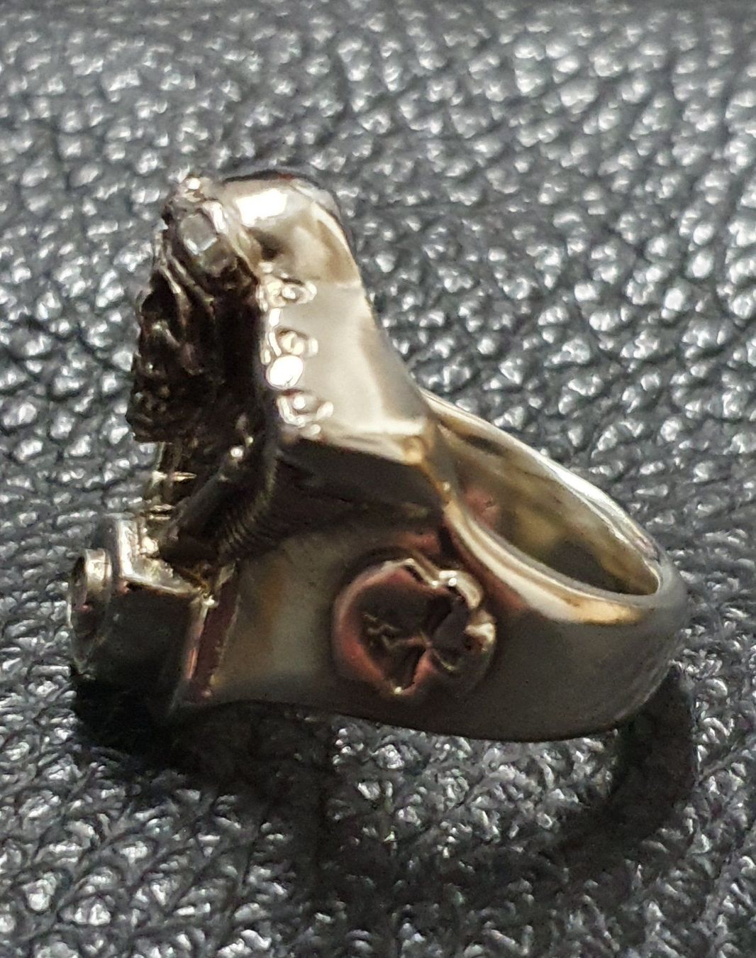 Anelli: Neu: Ring Motor Skull / Gr. 69 / 925 Silber – Nuovo (secondo la descrizione) da Muri AG venduto da Edlerweiss-Schwarz 4