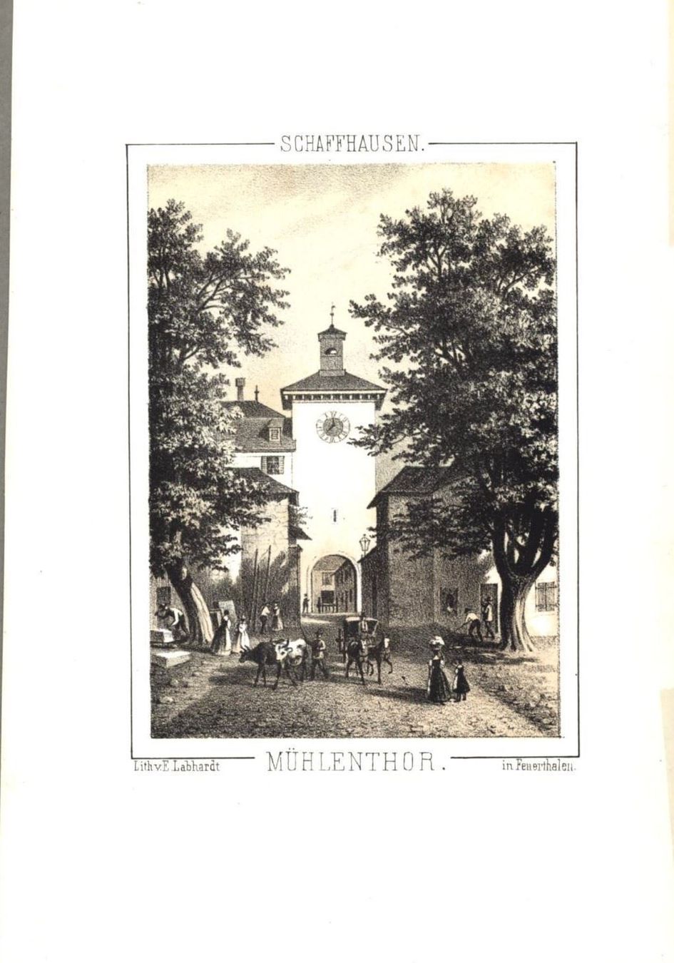 Incisioni: Schaffhausen Mühlentor  1866 – Usato da Rafz venduto da Helvet32