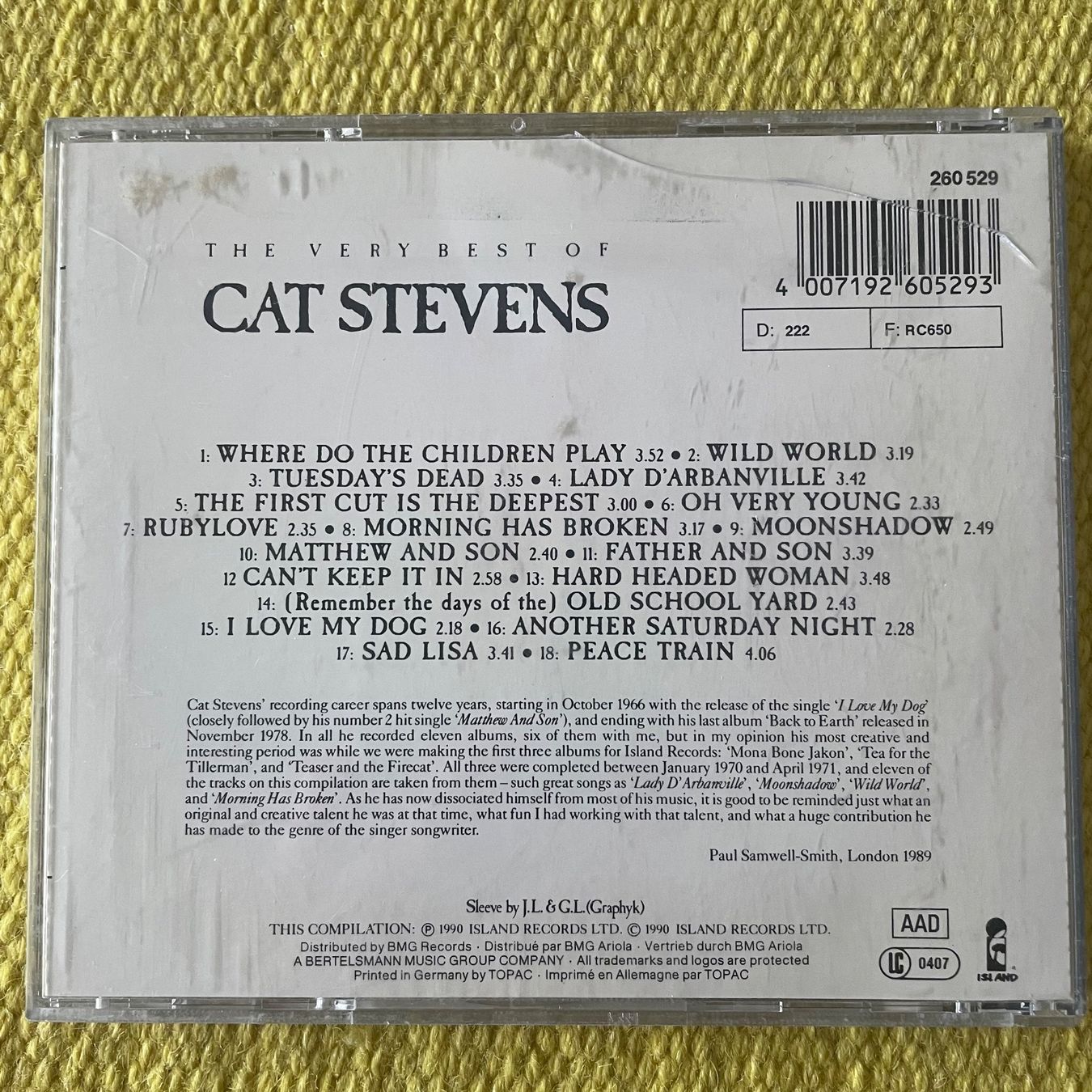 CDs: CAT STEVENS-THE VERY BEST OF – Gebraucht aus Rorschacherberg von CD-Roli 1