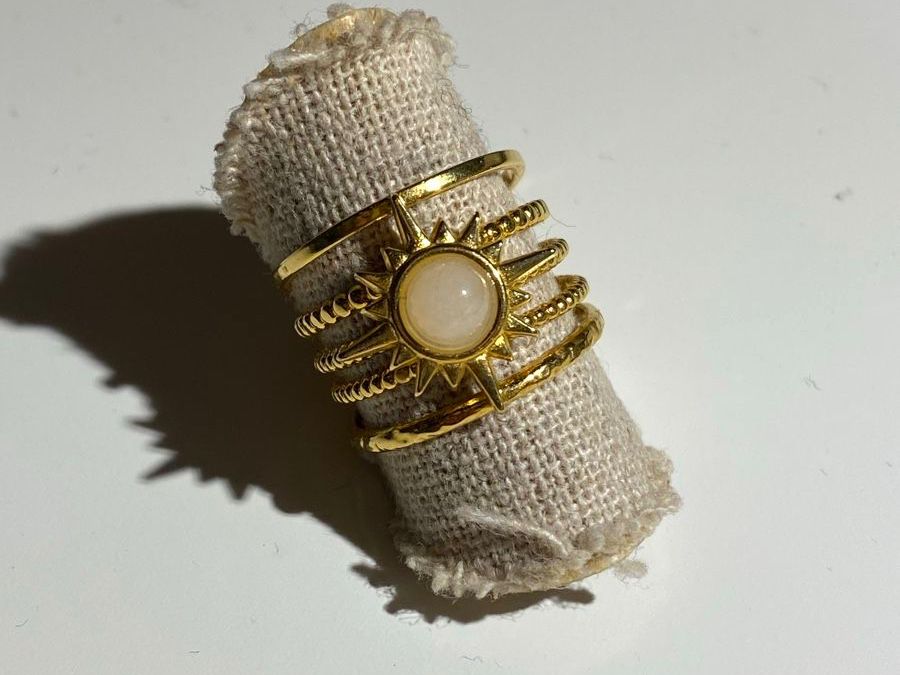 Ringe: 18KGP Mondstein Sonne Ring – Neu (gemäss Beschreibung) aus Givisiez von dor_xb9k 1