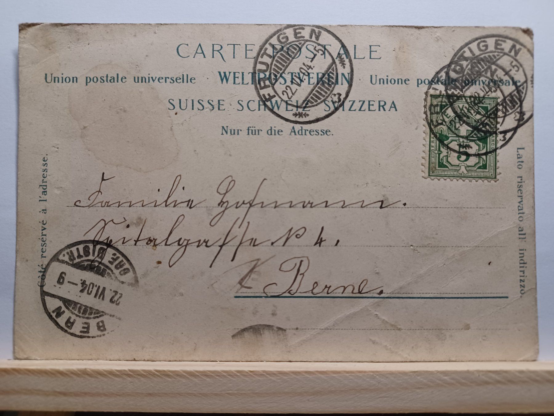 Ansichtskarten: BE, Blausee mit Hotel-Pension, 1904 – Gebraucht aus Aarau Rohr von mgvw 1