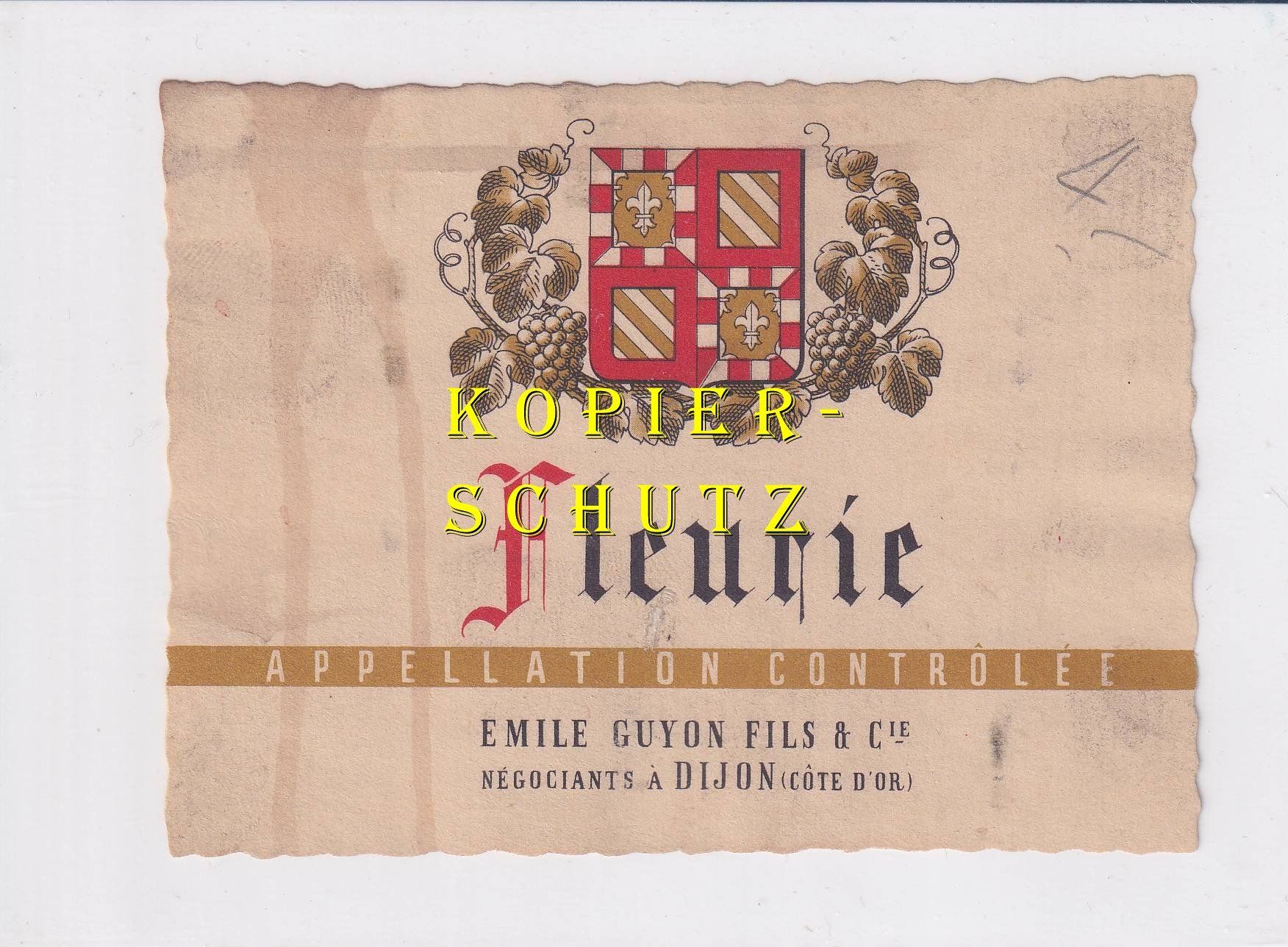 Papiere: Etikette - Fleurie /bd – Gebraucht aus Hombrechtikon von Rudolf07