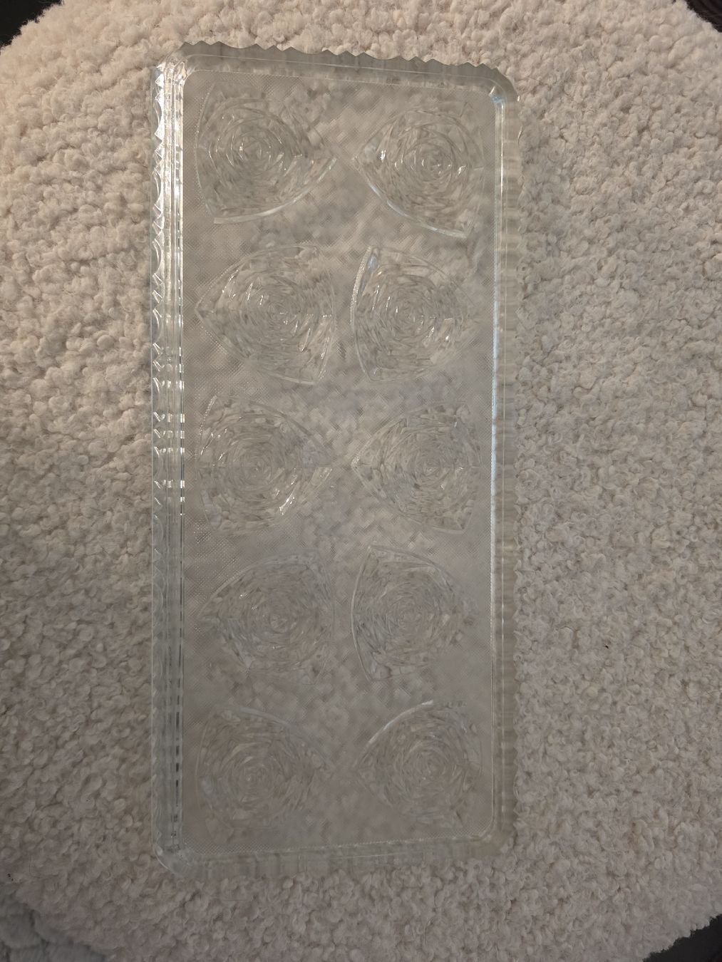Servierplatten: Kuchentablett aus Glas mit Muster  – Gebraucht aus Zweidlen von VG159 4