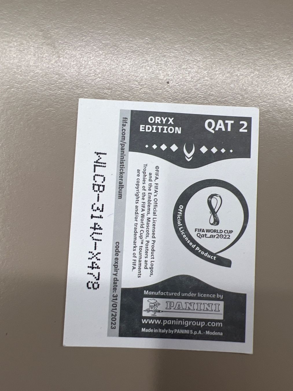 Panini Carte collezionabili: Panini Qatar 2022 Oryx Edition QAT2 – Nuovo (secondo la descrizione) da Dietikon venduto da Emoruk 1