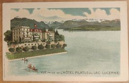 Litho Hotel Pilatus Luzern um 1905
