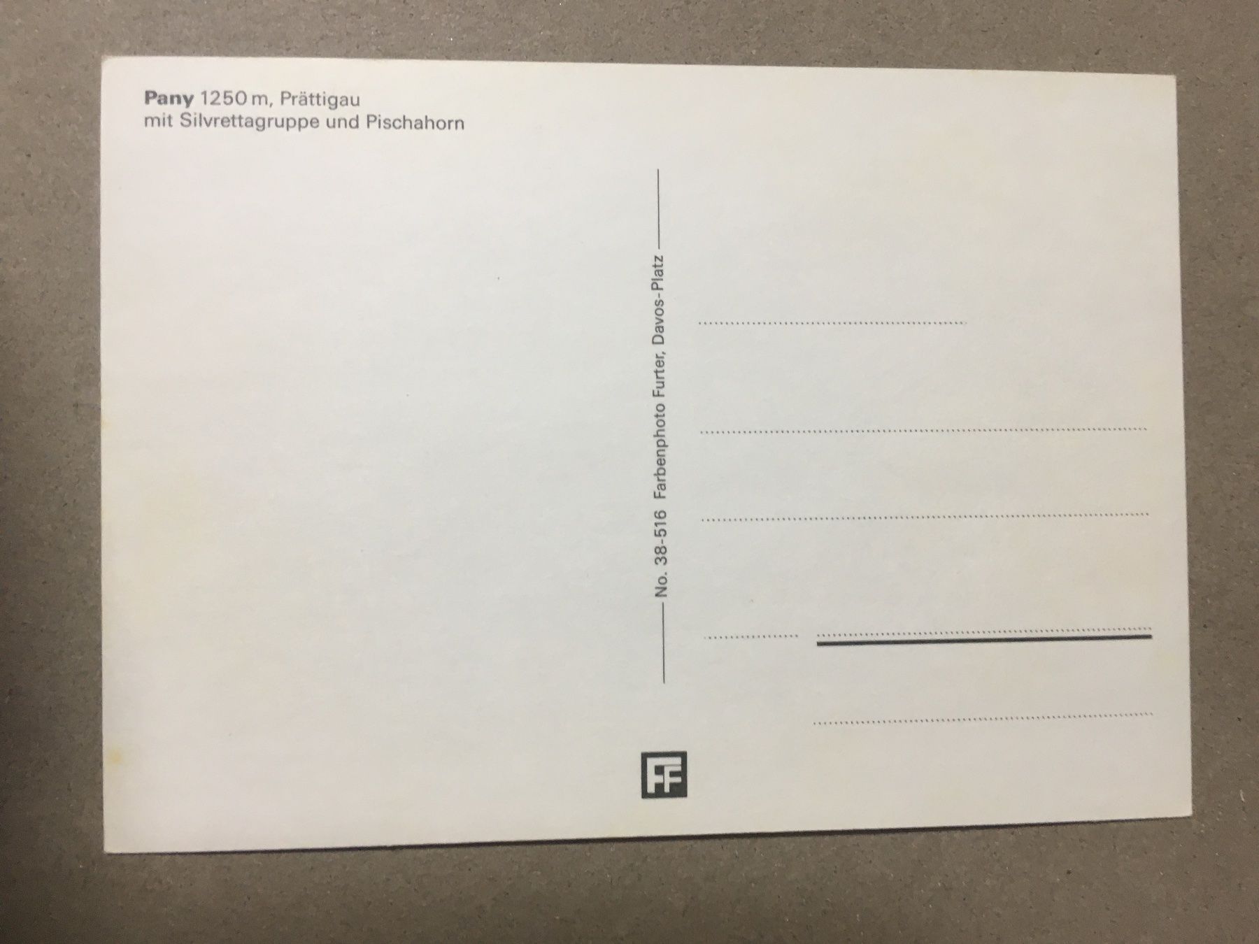 Cartoline postali: AK Pany Graubünden Teilansicht – Usato da Küttigen venduto da Melisch1000 1