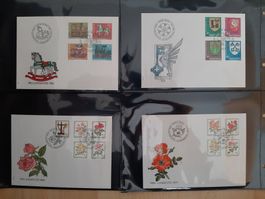 Pro Juventute Ersttagsbriefe, Sammlung, Jahrgänge 1977-88