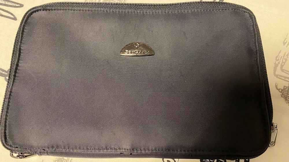 Ancien étui à Cosmétiques Samsonite, Forme Train, Vintage Bleu