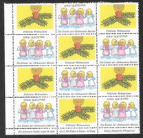Vignettenblock Kinder Schwestern Maria Fröhliche Weihnachten