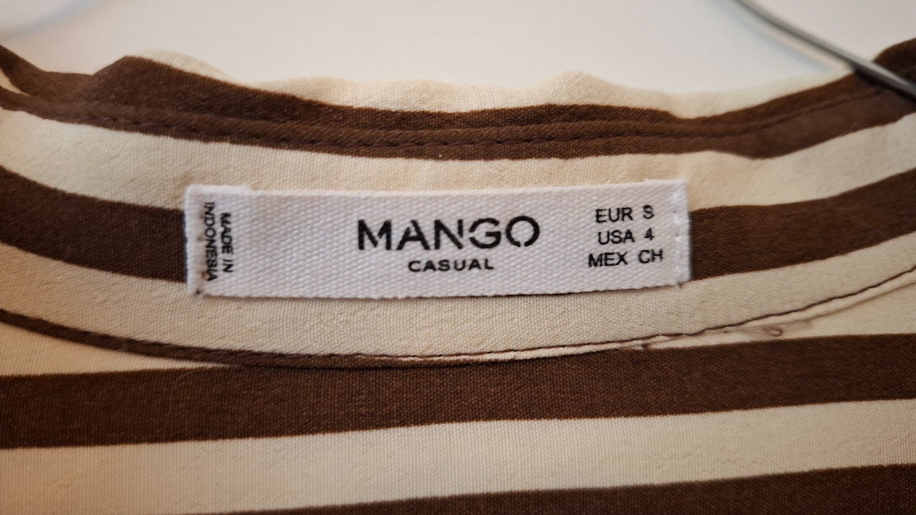 Mango Blusen: Camicia Mango a righe marroni e bianche – Gebraucht aus Lugano von ine_fhf8 3
