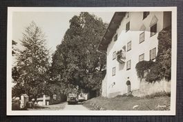 AK Saurer Postauto LUZEIN Dorfpartie um 1920