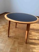 Runder Couchtisch Holz mit schwarzer Platte gebraucht