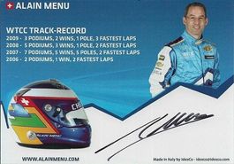 Autogrammkarte Alain Menu 2006