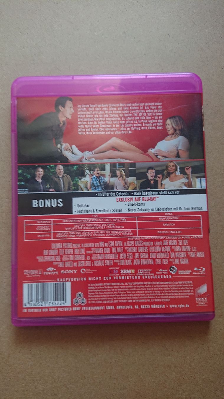 Alle DVDs: Blu-ray Sex Tape  – Gebraucht aus Chur von FreakofRarity 1