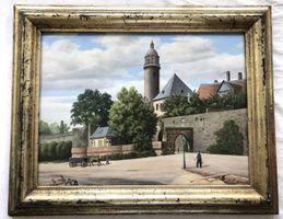 Antikes Gemälde - Öl auf Leinwand - "Höchst a.Main"