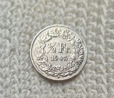 50 Rappen Jahrgang 1943 ( Silbermünze )