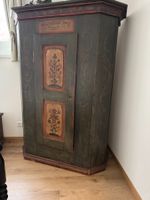 Antiker Schrank bemalt 1828 Bauernmalerei Schweiz, eintürig