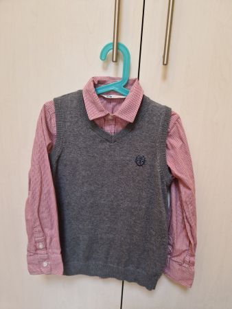 Schickes Hemd langarm mit Pollunder 128