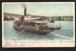Zürich , Dampfschiff (Dampfschwalbe ) , gel. 1903