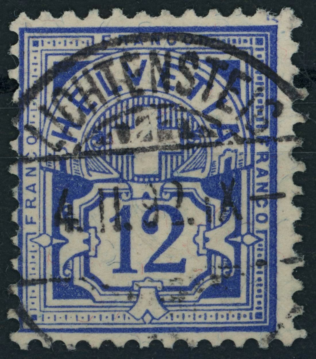 Tutti i francobolli: SG Lichtensteig - Wertziffer - Voll Stempel – Usato da Schindellegi venduto da leecollect