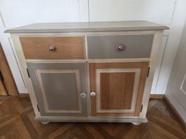 Kommode Shabby Chic Landhausstil 2 Tueren 2 Schubladen