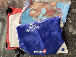 3 KINDER Taschen/Rucksäcke : 1 Swissair & 2 Swiss !