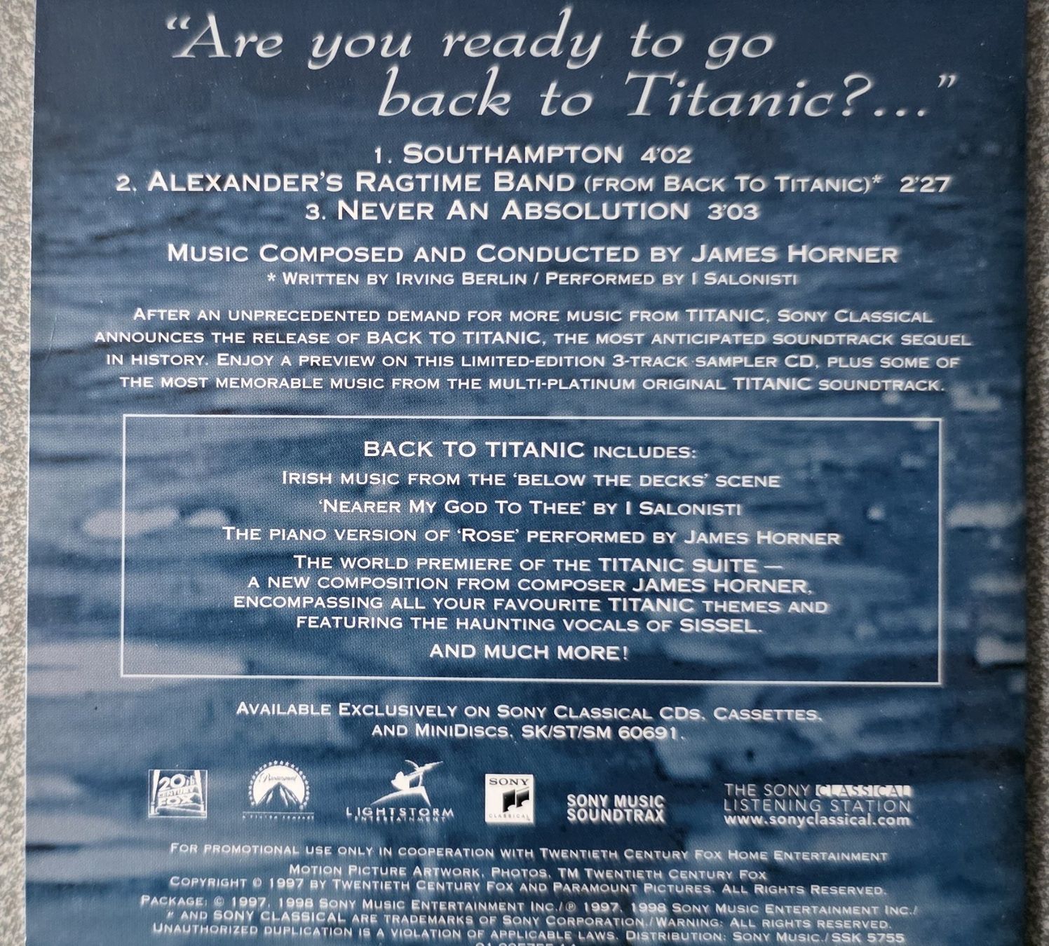 CD: Titanic - Original Motion Picture Soundtrack CD – Usato da Oetwil am See venduto da fineli2 1