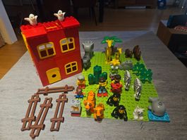 Lego Duplo Tierpark mit Haus und Figuren guter Zustand