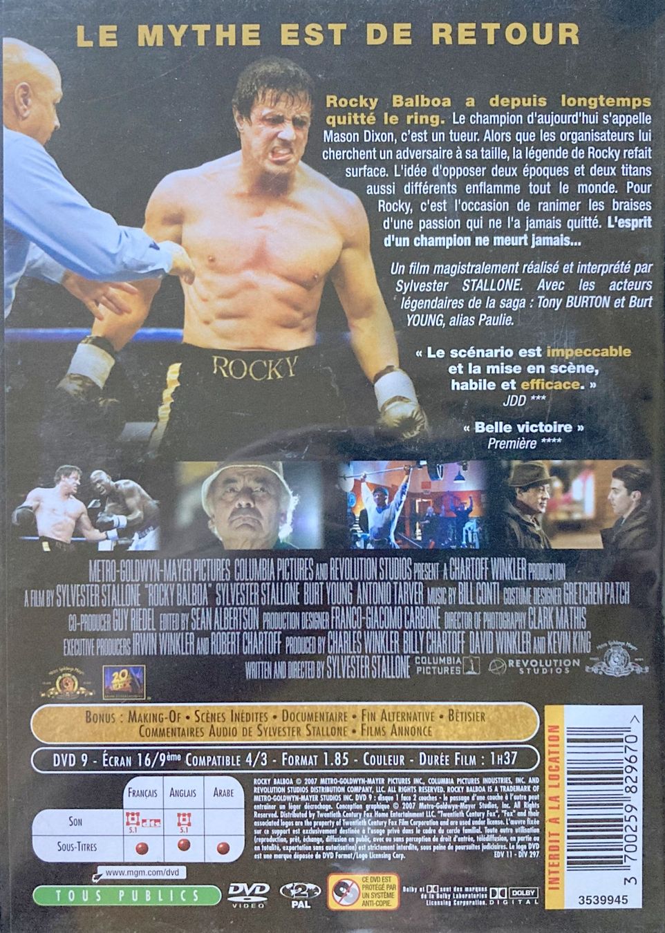 Tutti i DVDs: ROCKY BALBOA (1 DVD) – Usato da Bottens venduto da hotter-than-hell 1