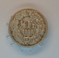 Silbermünze Bundesmünze 1/2 Franken 1928 Silber #NUMI1002