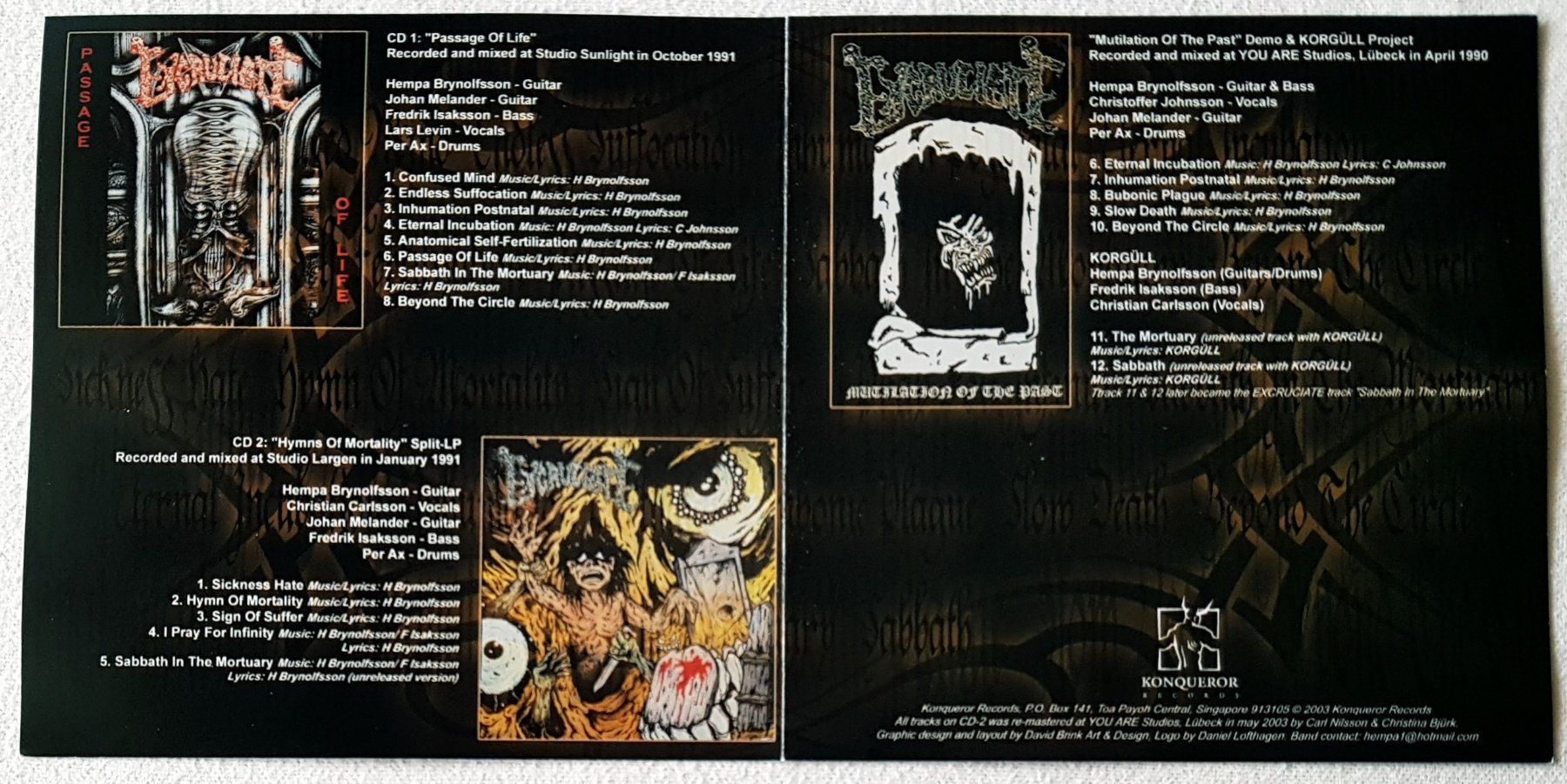 CDs: Excruciate ‎– Beyond The Circle - 2 x CD - 2003 – D'occasion à Uster par Zardodel 4