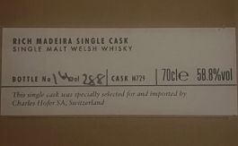 Whisky Penderyn Single Cask 58.8 %