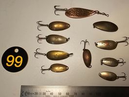 Angelköder Köder Löffel Blinker Spoon Vintage 10er Set D.A.M