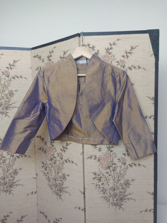 Blazer vintage en laine tweed tissée Paul Costelloe | Veste ajustée Power en gris, rouge et noir | Petit | Fabriqué en Irlande - Canada