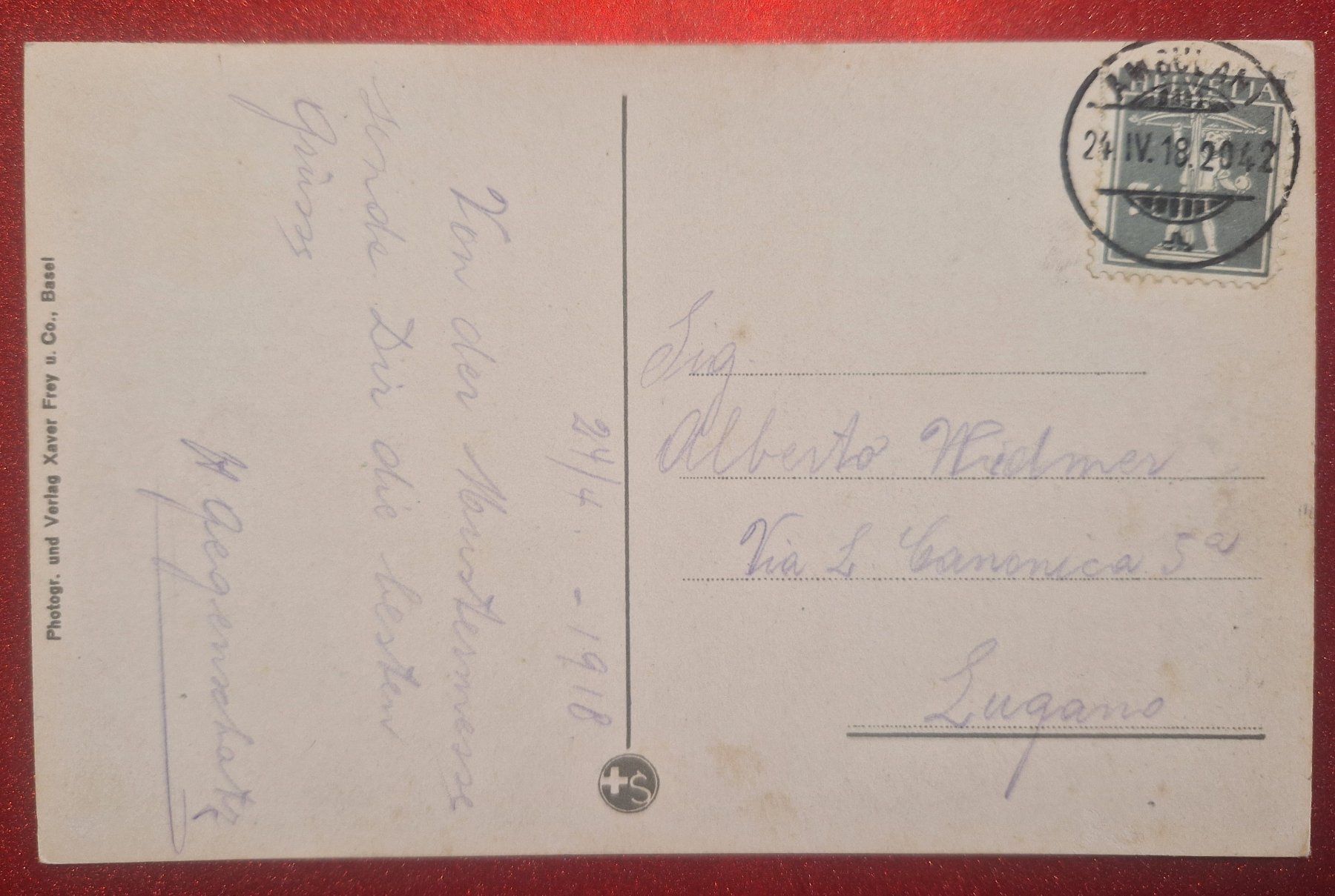 Cartoline postali: Basel - Die drei Rheinbrücken, 1918 – Usato da Melchnau venduto da Arthurius 1