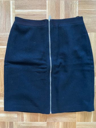 Jupe Esprit noire avec zip, laine mélangée, taille 36