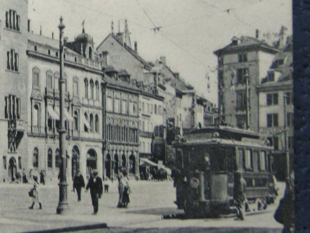 Cartoline postali: BASEL 1908 MARKTPLATZ BELEBT TRAM ANTIK AK BS – Usato da Ettingen venduto da Hausi4711 1