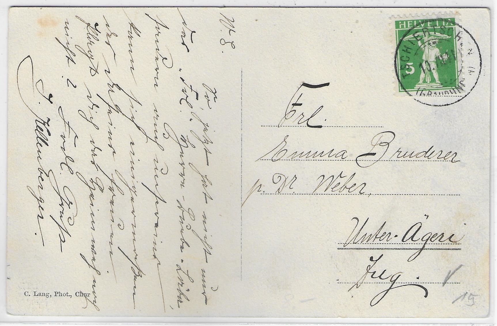 Cartes postales: Tschiertschen - Pension Jäger – D'occasion à Ettingen par Kartenplanet 1