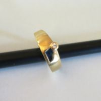 Ring mit Strassstein, Gr. 62.8 mm