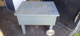 Rolltisch Werkbank Vintage Shabby Chic Möbel Unikat Holz/646