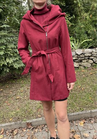 Bell Cappotto di lana-colore vino rosso-tgS/M