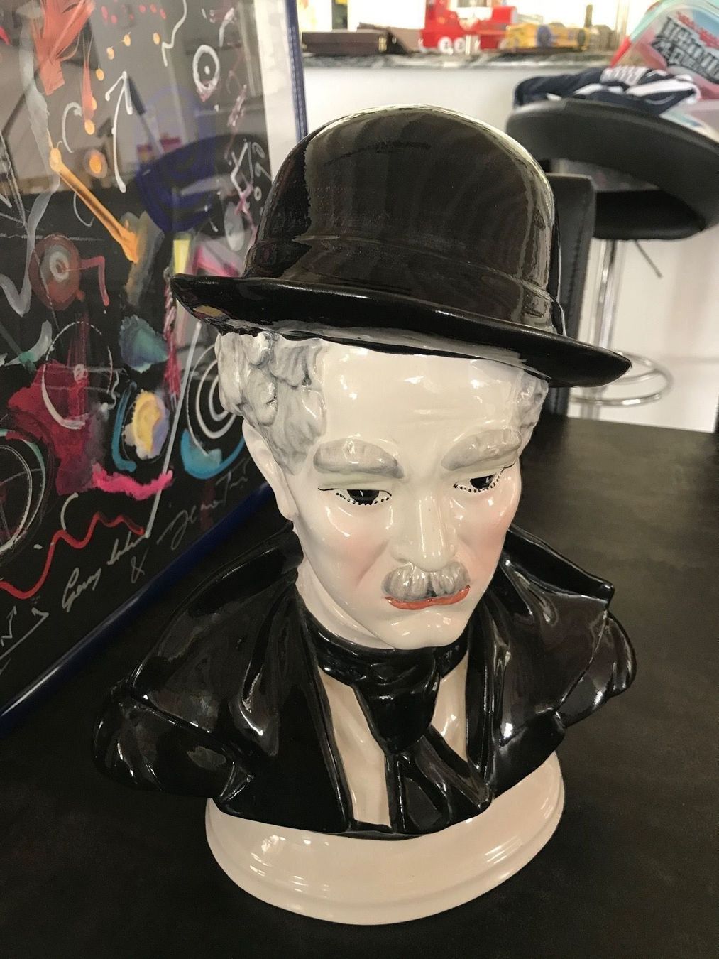 Figuren: Céramique ancienne Charlie Chaplin rare – Gebraucht aus Vallamand von Bricbracbroc82 7