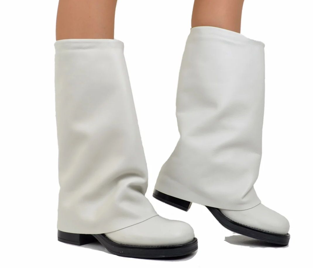 Chaussures femmes: Weisse Lederstiefel, Gr. 36 – Neuf (Voir description) à Zürich par stefanella 9