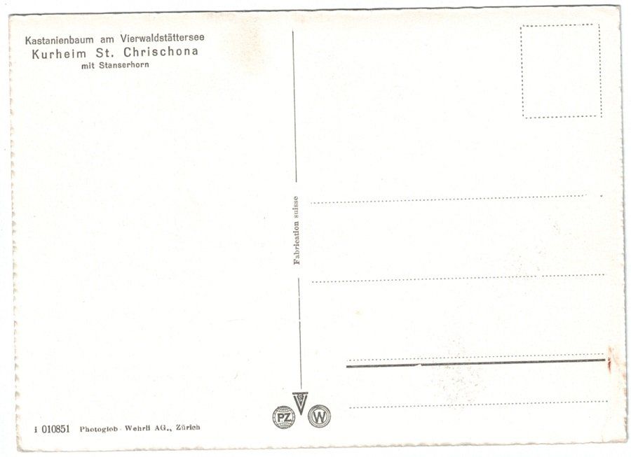 Cartoline postali: Kastanienbaum, Kurheim St. Chrischona – Usato da Frauenfeld venduto da POML 1