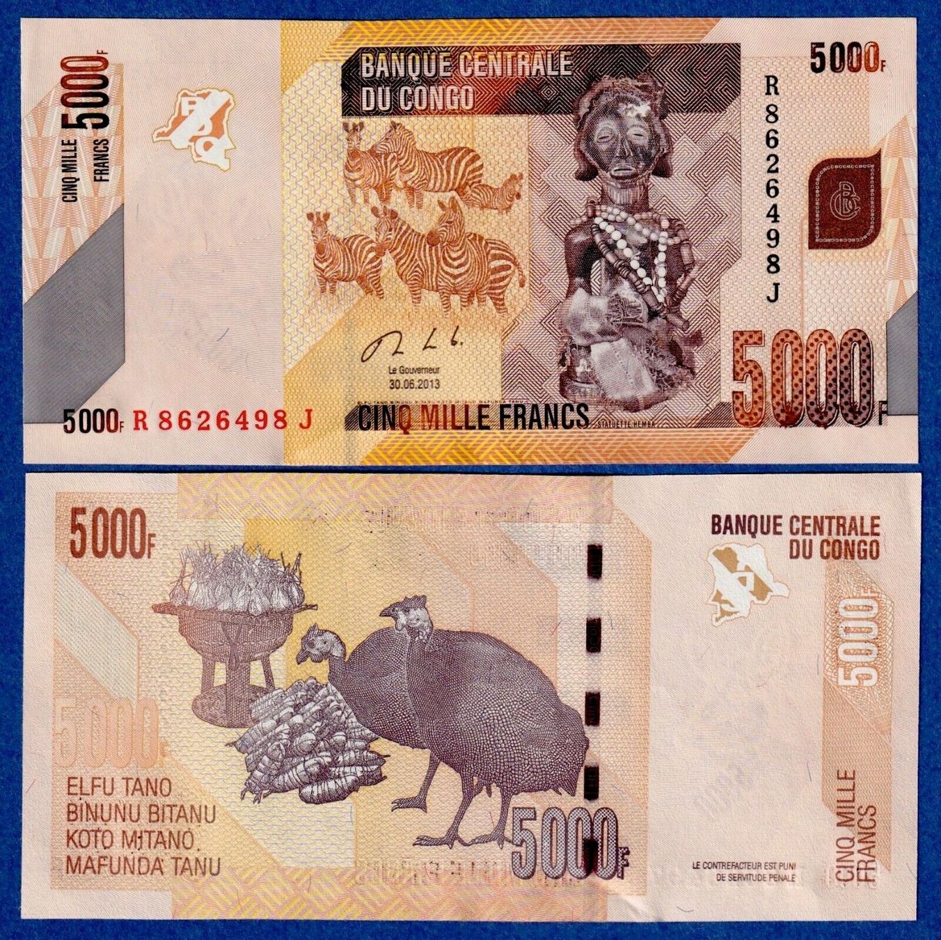 Banconote: Set Congo 1000.5000.10000.20000 Francs UNC – Nuovo e nell'imballaggio originale da Auw venduto da VIMM-78 3