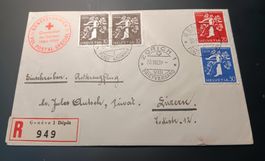 ROTKREUZFLUG, R - BRIEF GENF - LUZERN 1939