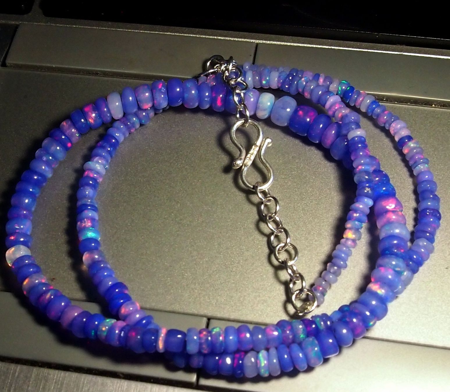 Catenine: TOP FEUEROPAL-HALSKETTE, einzigartige Farben! – Nuovo e nell'imballaggio originale da Reinach BL venduto da Marblue 2