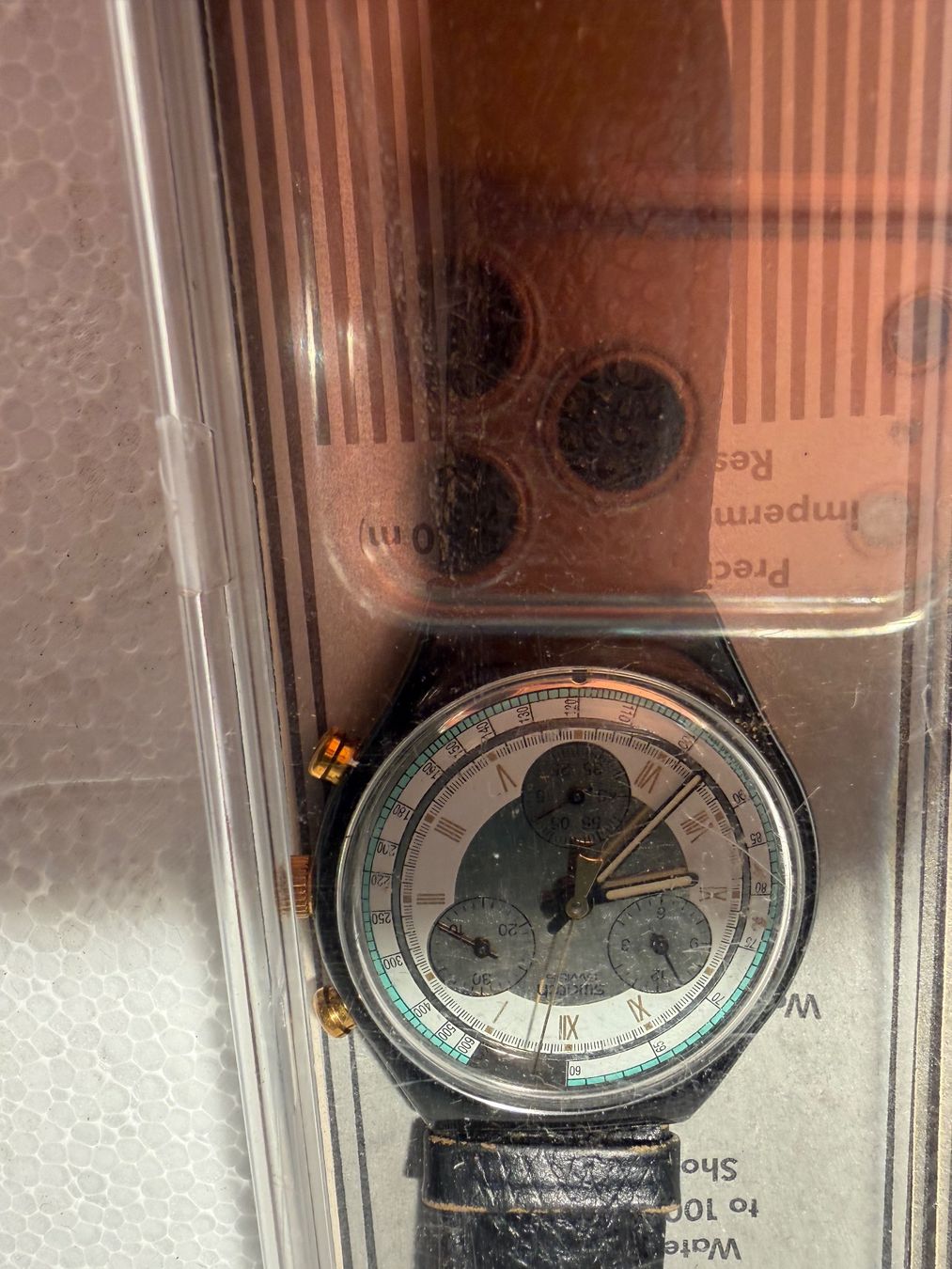 Swatch Orologi: Swatch Chronograph Uhr schwarz – Usato da Lausanne venduto da artnouveau05